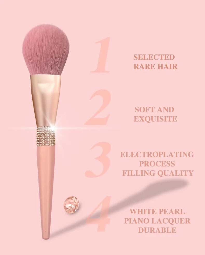 LOYBJ 10pcs Diamond Makeup Brushes Set Cosmetics Blending Tool Powder Foundation Blush Highlight Eyeshadow Eyebrow Eyelash Brush