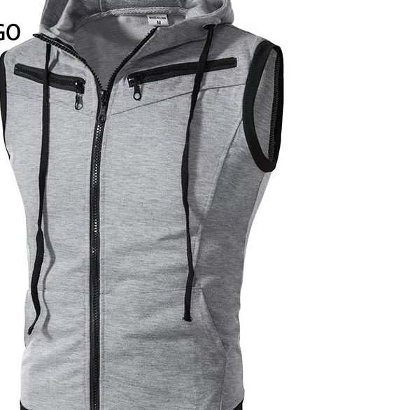New Men Sleeveless Hooded Vest Jacket - Streetwear Zipper Waistcoat Plus Size 5XL Casual Fashion Outerwear Wholesale