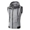 New Men Sleeveless Hooded Vest Jacket - Streetwear Zipper Waistcoat Plus Size 5XL Casual Fashion Outerwear Wholesale