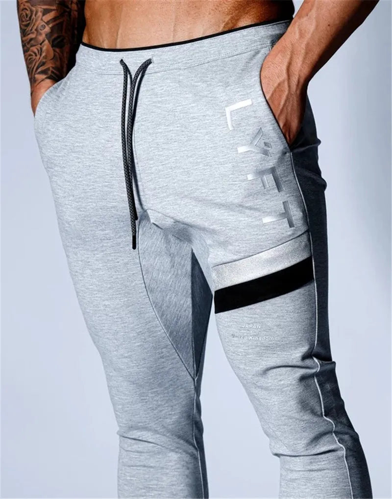 JAPAN Brand Joggers Men Sweatpants Gym Running Pants Mens Fitness Bodybuilding Gym Men Jogging Pants Zipper Sweatpants Trousers