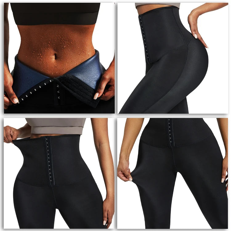 HEXIN High Compression Fat Burning Waist Trainers Corset Leggings for Ladies High Waisted Yoga Pants