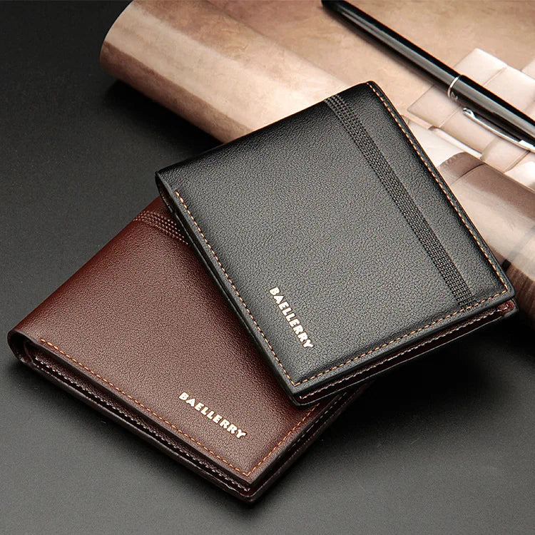 Name Customized New Men Wallets Card Holder High Quality Male Purse PU Leather Business Men Wallets Carteria