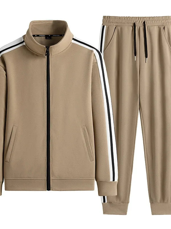 Men's Customized Logo Casual Breathable Long-Sleeved and Pants Set Spring-Autumn Running Two-Piece Set