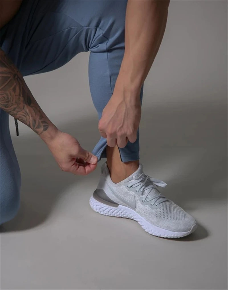 JAPAN Brand Joggers Men Sweatpants Gym Running Pants Mens Fitness Bodybuilding Gym Men Jogging Pants Zipper Sweatpants Trousers