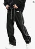 ZAFUL Men's Y2K Streetwear Baggy Track Pants Mid Waist Lightweight Casual Lounge Trousers with Drawstring Letter Pockets