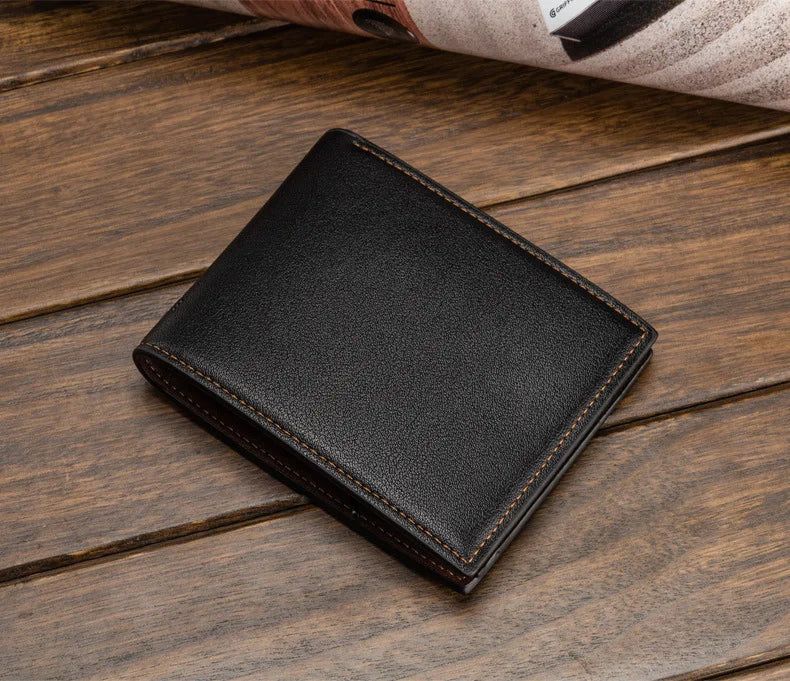 Name Customized New Men Wallets Card Holder High Quality Male Purse PU Leather Business Men Wallets Carteria