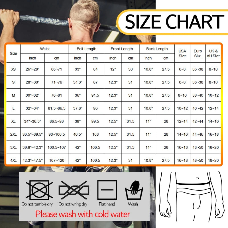 Men Waist Trainer Corsets Fitness Trimmer Belt Slimming Body Shaper for Weight Loss Sauna Sweat Girdle Workout Fat Burner Fajas