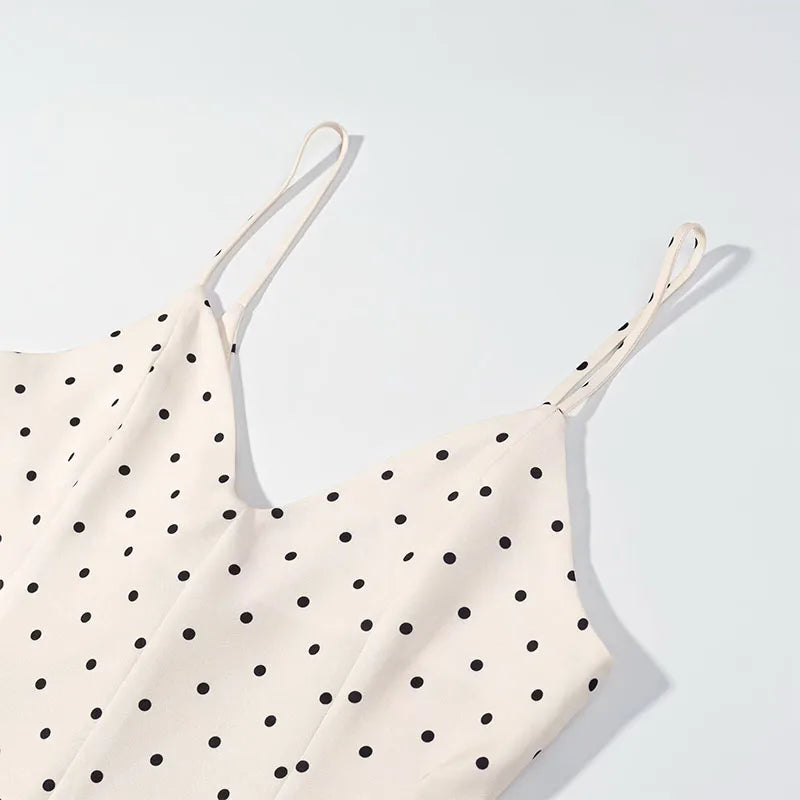 ZATRHMBM 2026 New Spring/Autumn Women's Fashion Polka Dot Short Dress, Retro Casual Elegant Women's Dress