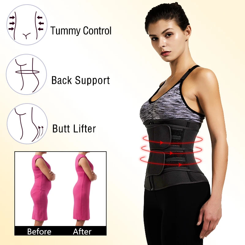 Women Waist Trainer Neoprene Body Shaper Belt Slimming Fajas Belly Reducing Shaper Tummy Sweat Shapewear Workout Shaper Corset