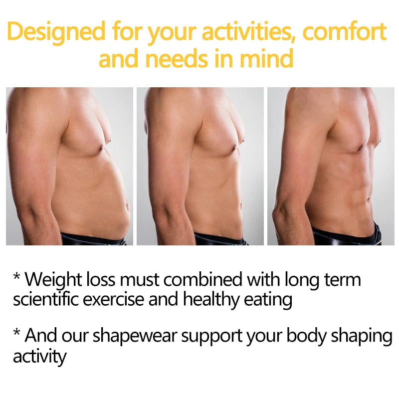 Men Waist Trainer Corsets Fitness Trimmer Belt Slimming Body Shaper for Weight Loss Sauna Sweat Girdle Workout Fat Burner Fajas