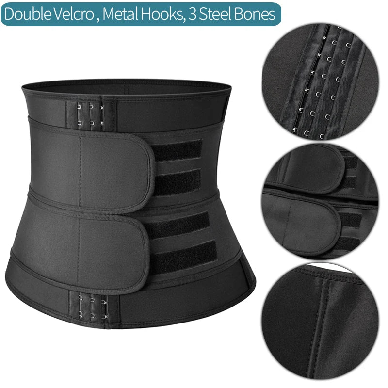 Men Waist Trainer Fitness Slimming Belt Sauna Body Shaper Corset for Abdomen Weight Loss Trimmer Belt Sweat Workout Fat Burner
