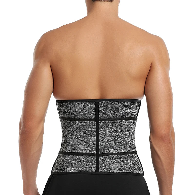 Men Waist Trainer Trimmer Belt for Weight Loss Neoprene Body Shaper Sauna Workout Sweat Belly Belt with Double Straps Shapewear