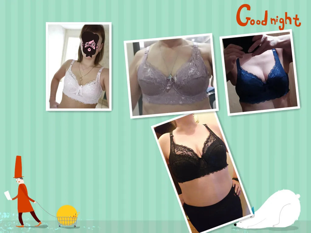 40 90 46 Underwear Plus Large Size Underwire Top Bh bralette Lace Sexy Women's Bra Intimates Deep V Brassiere B C D Cup Lace Bra