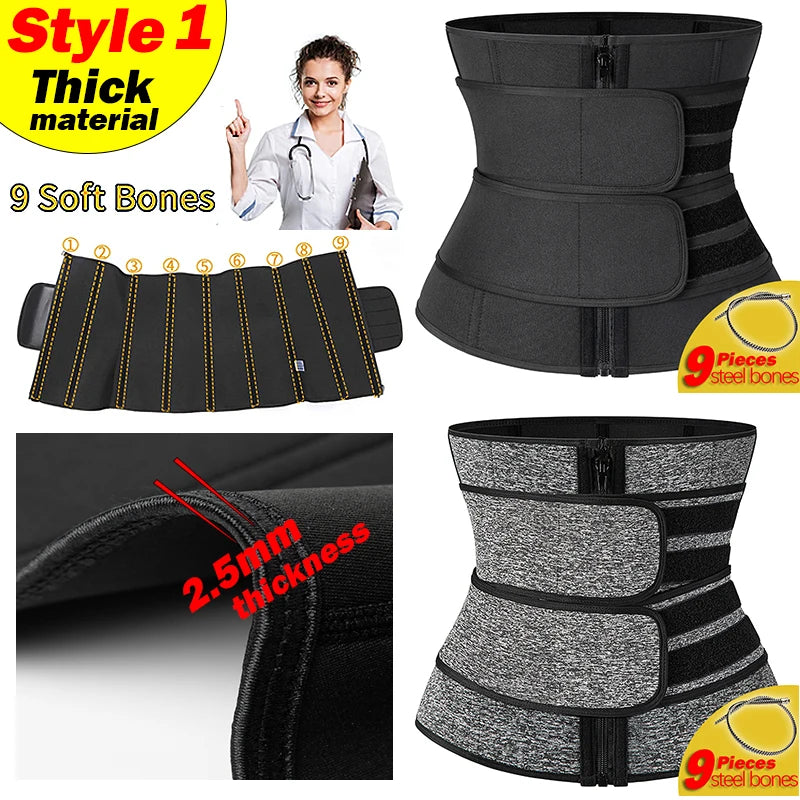 Women Waist Trainer Neoprene Body Shaper Belt Slimming Fajas Belly Reducing Shaper Tummy Sweat Shapewear Workout Shaper Corset