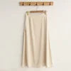 Summer Vintage Satin Elegant High Waist Office Lady Skirt