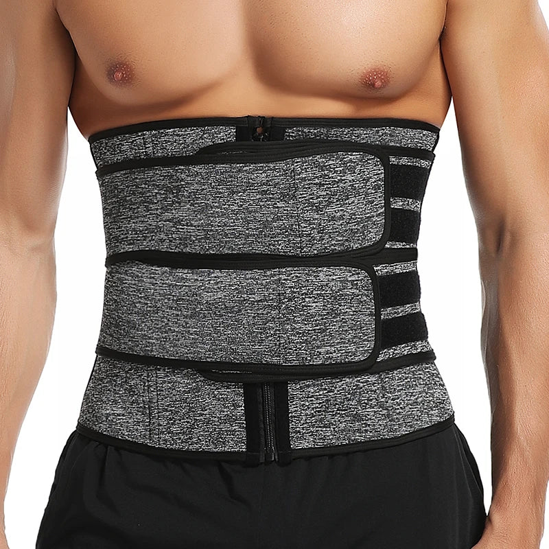 Men Waist Trainer Corsets Fitness Trimmer Belt Slimming Body Shaper for Weight Loss Sauna Sweat Girdle Workout Fat Burner Fajas