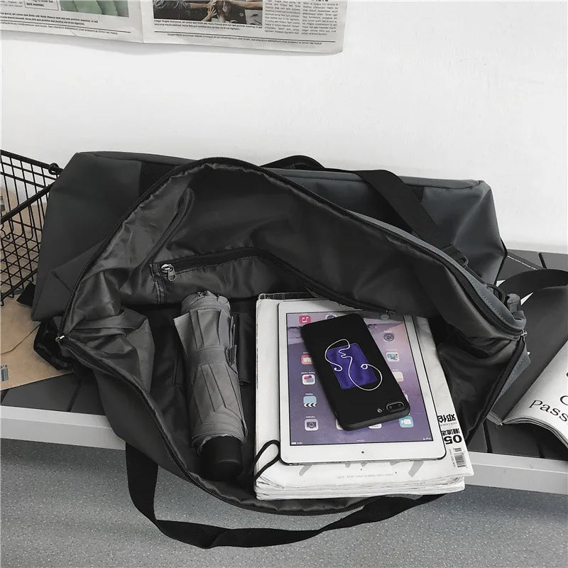 2024 Korean Style Street Trends Breathable Waterproof Durable Oxford Cloth Travel Bag Men's Women's Large Capacity