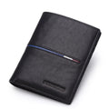 BISON DENIM Genuine Leather Wallet Men Brand Fashion Short Purses Coin Purse ID Credit Card Holder Slim Bifold Wallet Men N4437