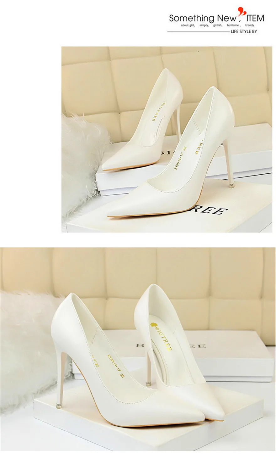 Soft Leather Concise High Heels 7.5/10.5cm Shoes Fashion Women Pumps Pointed Toe Slip On Candy Colors Office Woman Wedding Shoes