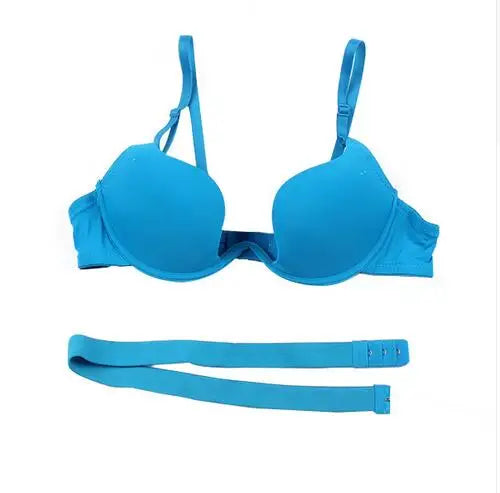 Sexy Deep U Plunge Shaped Bra Low Cut Halter Convertible Push Up Intimates women's backless Bra 32-38B deep v Bra Underwear