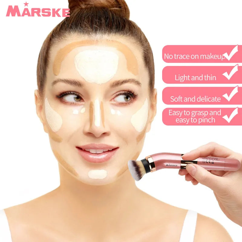 MARSKE Electric Makeup Brush Loose Powder Beauty Tool 360 Degree Rotation Non-toxic Makeup Brush