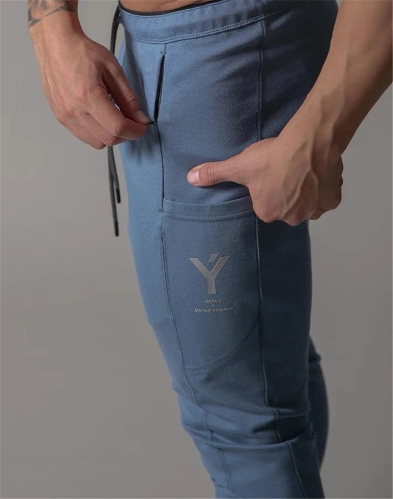 JAPAN Brand Joggers Men Sweatpants Gym Running Pants Mens Fitness Bodybuilding Gym Men Jogging Pants Zipper Sweatpants Trousers