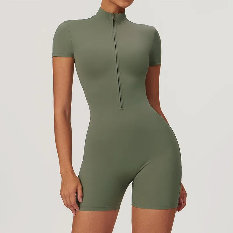 Cross-Border Summer Quick-Drying Seamless Spaghetti Strap Full Length One-Piece Yoga Suit Brushed Nude-Feel High-Elastic Fitness