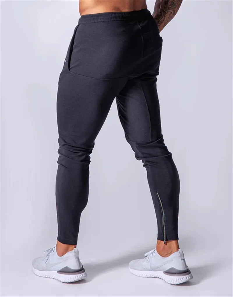 JAPAN Brand Joggers Men Sweatpants Gym Running Pants Mens Fitness Bodybuilding Gym Men Jogging Pants Zipper Sweatpants Trousers