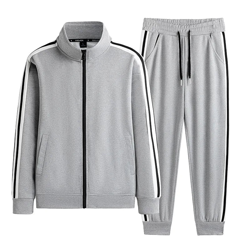 Men's Customized Logo Casual Breathable Long-Sleeved and Pants Set Spring-Autumn Running Two-Piece Set
