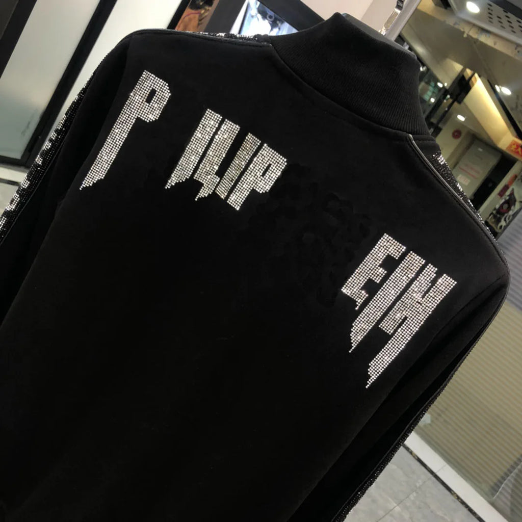 Men's Autumn/Winter Sweatshirt Set PP Set Pure Cotton Stand Collar Sweatshirt Casual Pants Slim Fit Comfortable High Quality