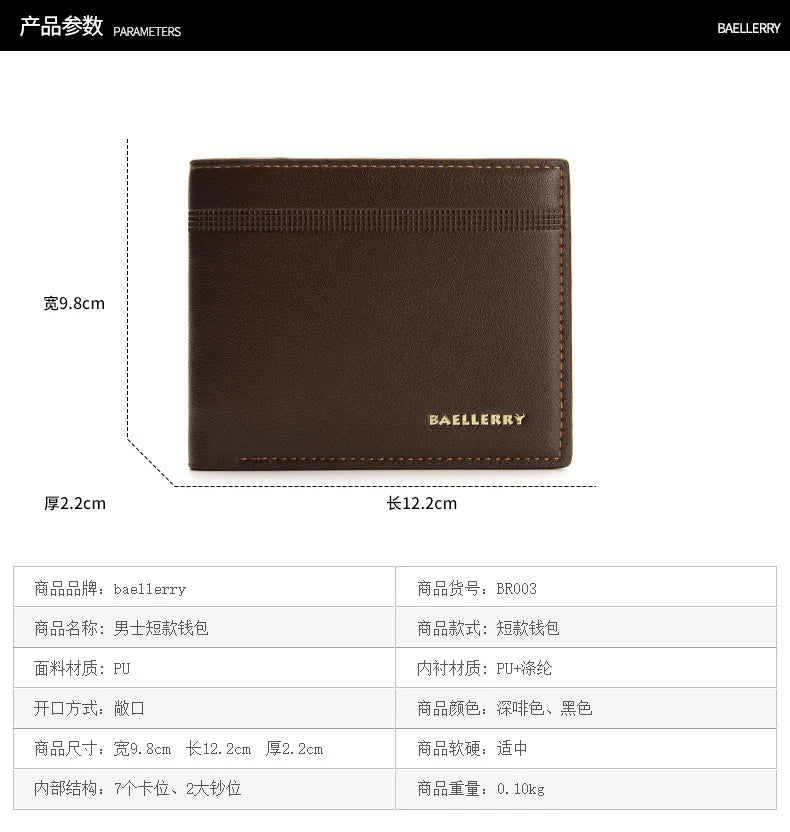 Name Customized New Men Wallets Card Holder High Quality Male Purse PU Leather Business Men Wallets Carteria