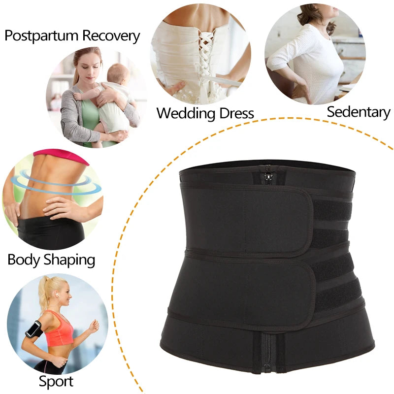 Women Waist Trainer Neoprene Body Shaper Belt Slimming Fajas Belly Reducing Shaper Tummy Sweat Shapewear Workout Shaper Corset