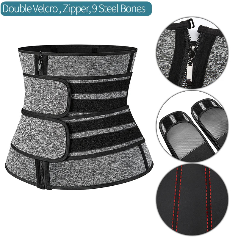 Men Waist Trainer Fitness Slimming Belt Sauna Body Shaper Corset for Abdomen Weight Loss Trimmer Belt Sweat Workout Fat Burner