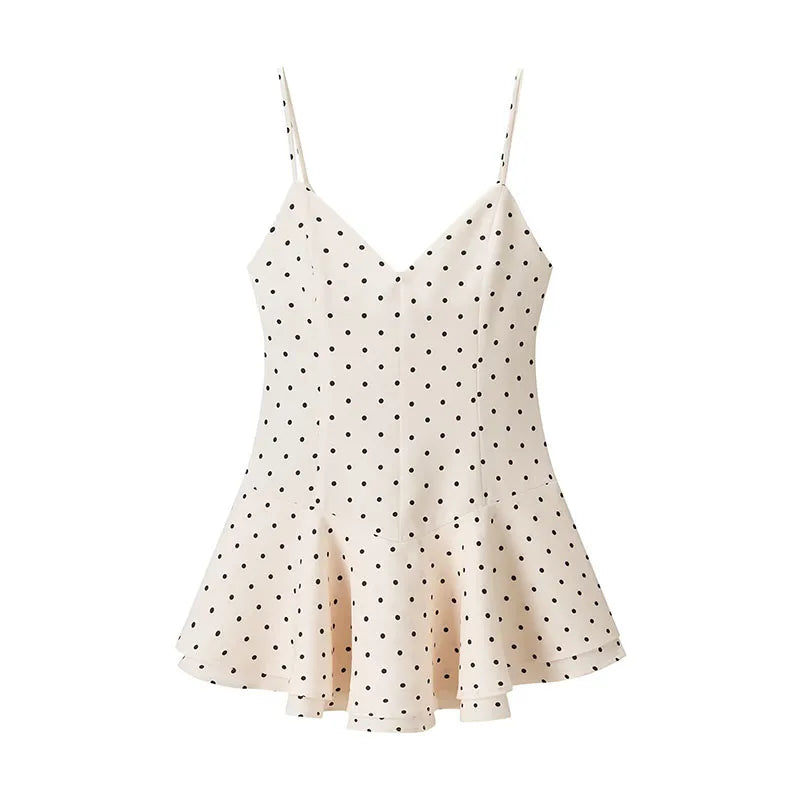 ZATRHMBM 2026 New Spring/Autumn Women's Fashion Polka Dot Short Dress, Retro Casual Elegant Women's Dress