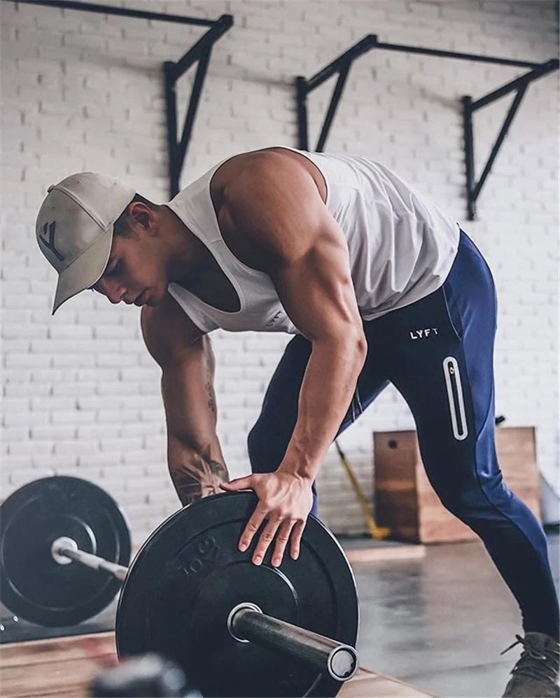 JAPAN Brand Joggers Men Sweatpants Gym Running Pants Mens Fitness Bodybuilding Gym Men Jogging Pants Zipper Sweatpants Trousers