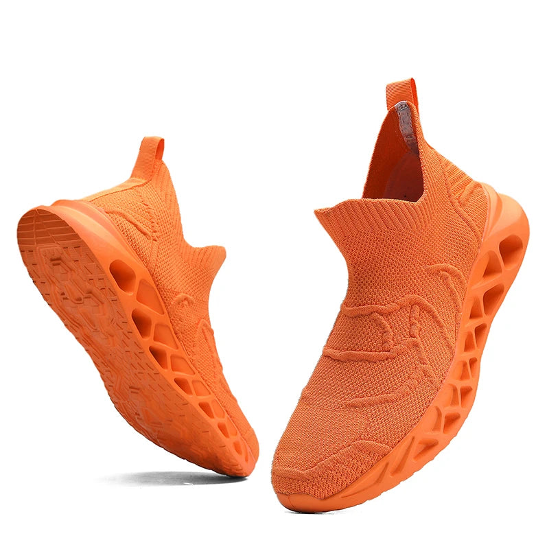 Men's Plus Size 47 Casual Sneakers Mesh Upper Quick-Drying Walking Shoes with EVA Insole Slip-On Loafers for Spring Summer