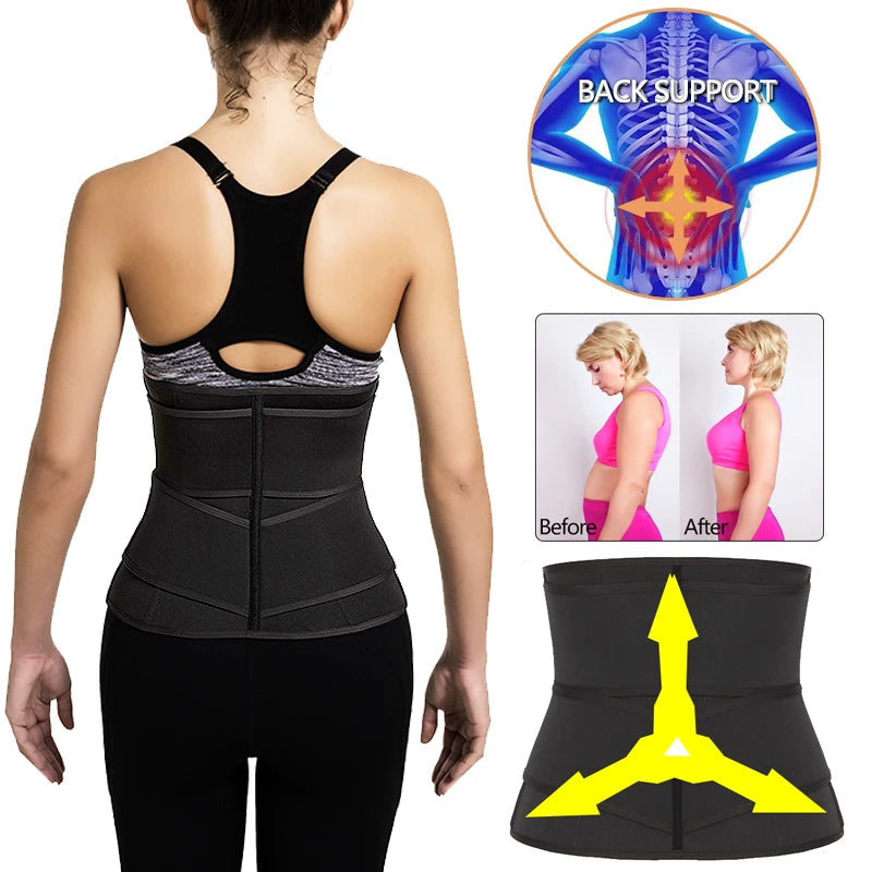 Women Waist Trainer Neoprene Body Shaper Belt Slimming Fajas Belly Reducing Shaper Tummy Sweat Shapewear Workout Shaper Corset