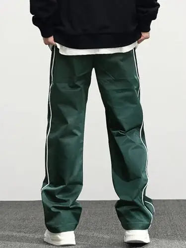 ZAFUL Men's Y2K Streetwear Baggy Track Pants Mid Waist Lightweight Casual Lounge Trousers with Drawstring Letter Pockets