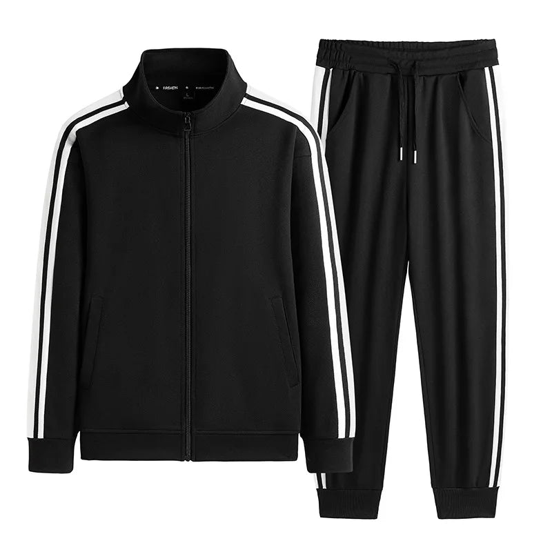 Men's Customized Logo Casual Breathable Long-Sleeved and Pants Set Spring-Autumn Running Two-Piece Set