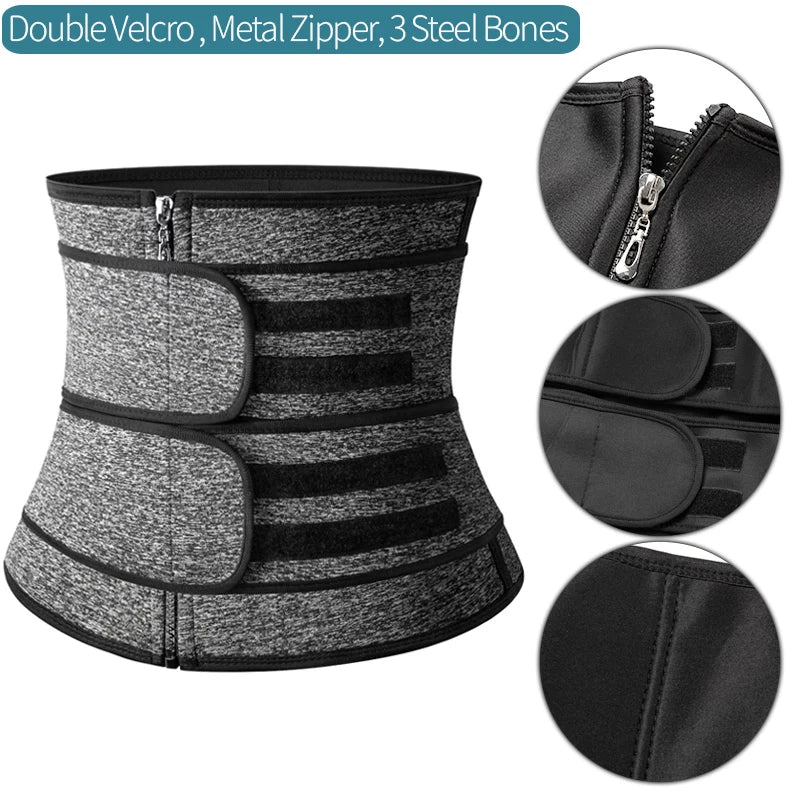 Men Waist Trainer Fitness Slimming Belt Sauna Body Shaper Corset for Abdomen Weight Loss Trimmer Belt Sweat Workout Fat Burner