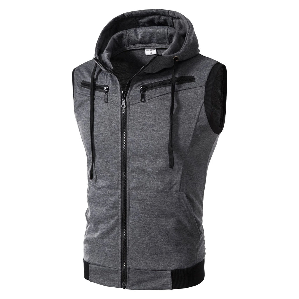 New Men Sleeveless Hooded Vest Jacket - Streetwear Zipper Waistcoat Plus Size 5XL Casual Fashion Outerwear Wholesale
