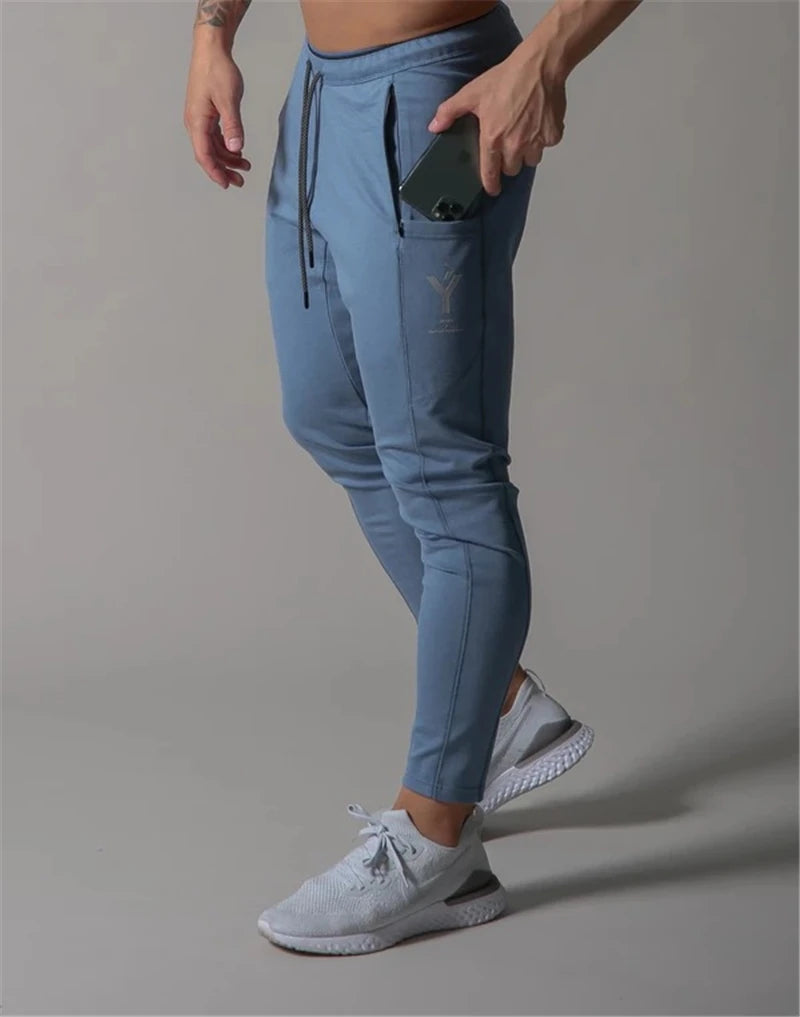 JAPAN Brand Joggers Men Sweatpants Gym Running Pants Mens Fitness Bodybuilding Gym Men Jogging Pants Zipper Sweatpants Trousers