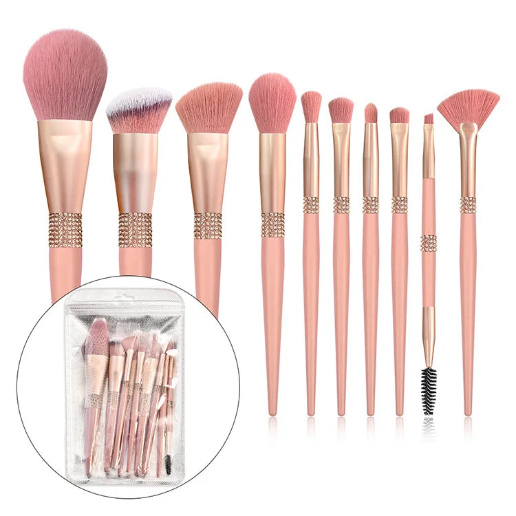 Wholesale Professional Vegan Makeup Brush Set 10-Piece Custom Logo Brochas De Maquillaje with Private Label