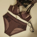 French sexy lace lingerie, thin color contrast embroidery, large-sized, large chest, small look, tapering breasts, bra cover