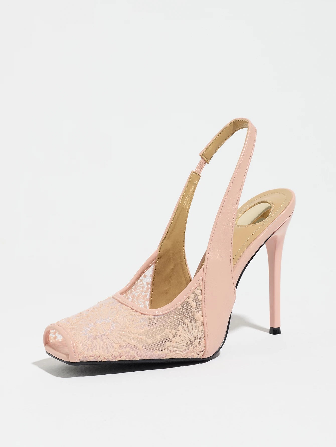 Luxury Contrast Color Glitter Slingback Stiletto Sandals Peep Toe Height Increasing Club Date Night Wedding Bridal Fashion
