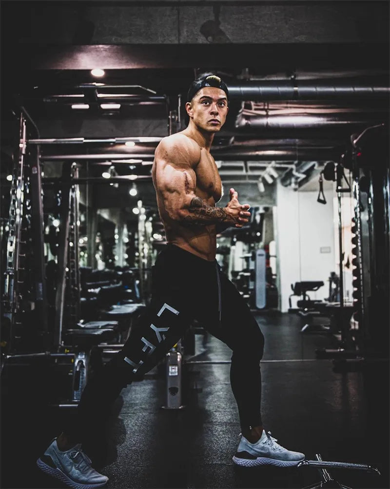 JAPAN Brand Joggers Men Sweatpants Gym Running Pants Mens Fitness Bodybuilding Gym Men Jogging Pants Zipper Sweatpants Trousers