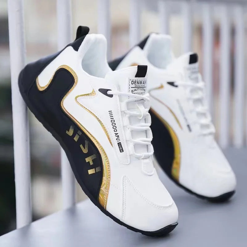 Men's Shoes with Waterproof and Anti slip Leather Surface, Trendy and Versatile, Autumn Men's Sports and Leisure Shoes
