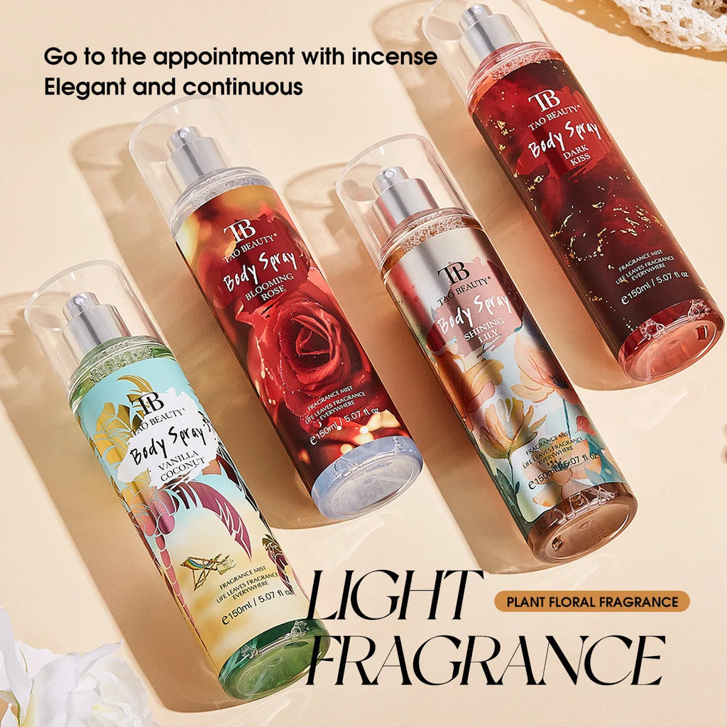 Cross-border Exclusive TAO BEAUTY Fragrance Mist Long-lasting Light Scentwild Rose Vanilla Coconut Shining Lily Perfume Spray