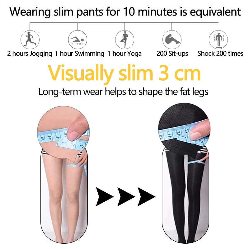Shapewear Anti Cellulite Compression Women Leggings Leg Slimming Body Shaper High Waist Tummy Control Panties Thigh Slimmer