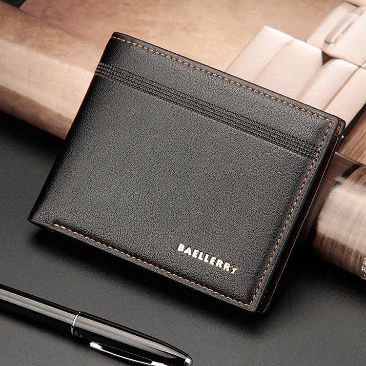 Name Customized New Men Wallets Card Holder High Quality Male Purse PU Leather Business Men Wallets Carteria